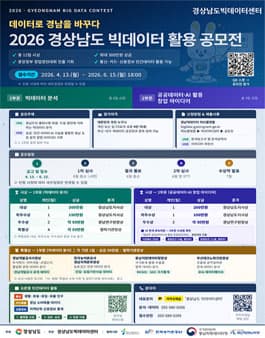 2026 경상남도 빅데이터 활용 공모전 공고 포스터